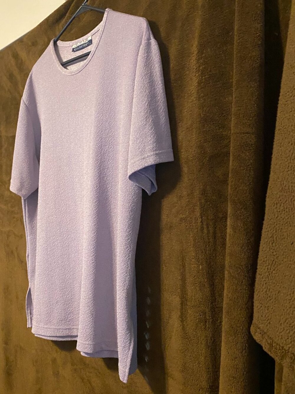 J.G. Hook Collection, short sleeve, lilac tunic w/high side slits, size 1X